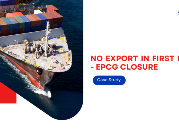 No export in First Block – EPCG Closure